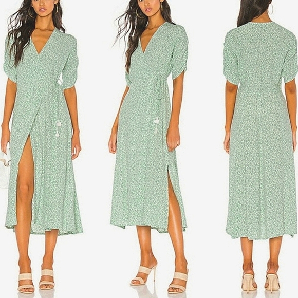 Faithfull the Brand Faithful The Brand Women's Chiara True Wrap Seafoam … - Picture 2 of 10